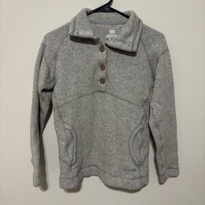 Sherpa Adventure Gear Hiking Pullover Top 1/4 Button Size Small Long Sleeve Wool